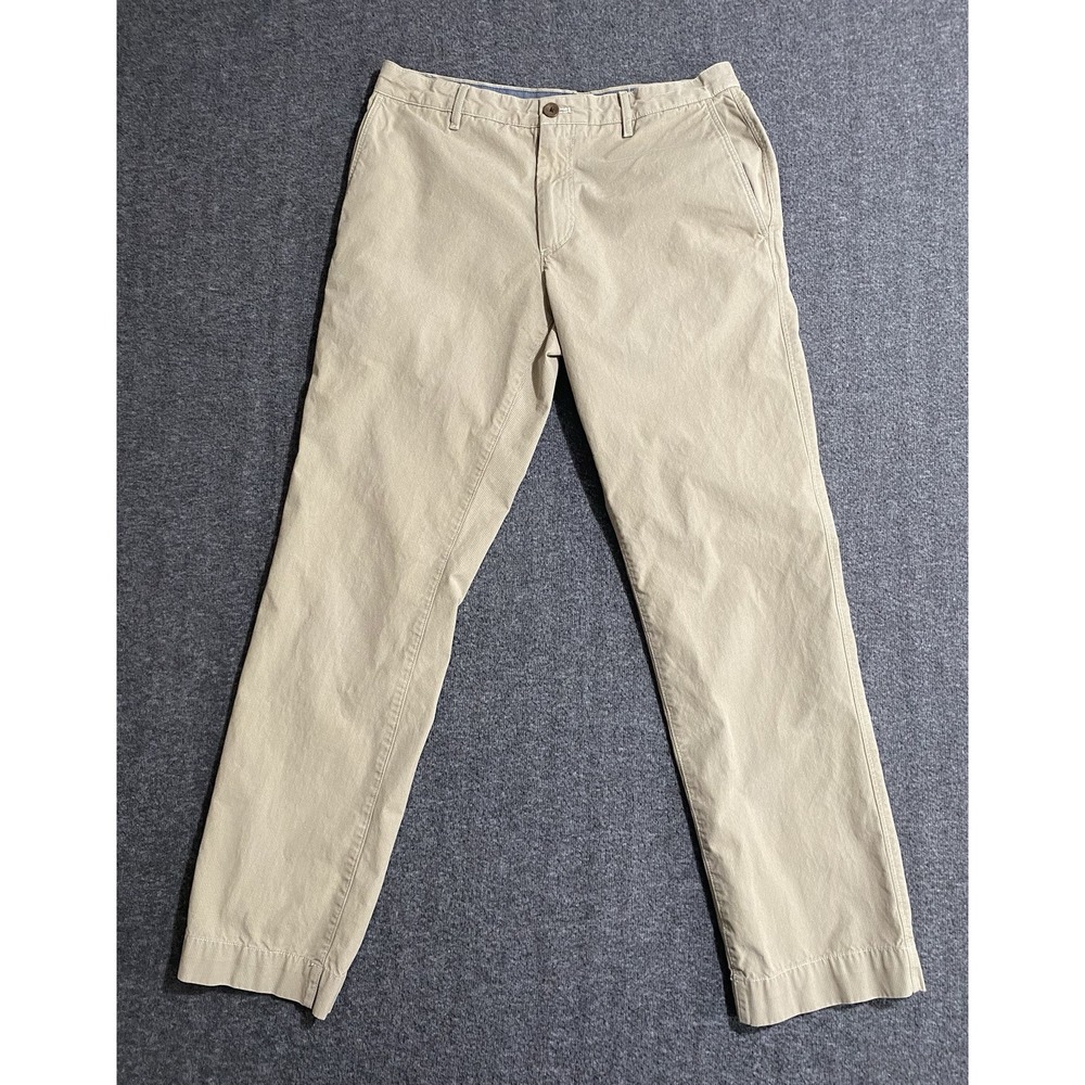Banana Republic Pants Mens Beige Corduroy Straight Chino Pima Cotton Size 32/34